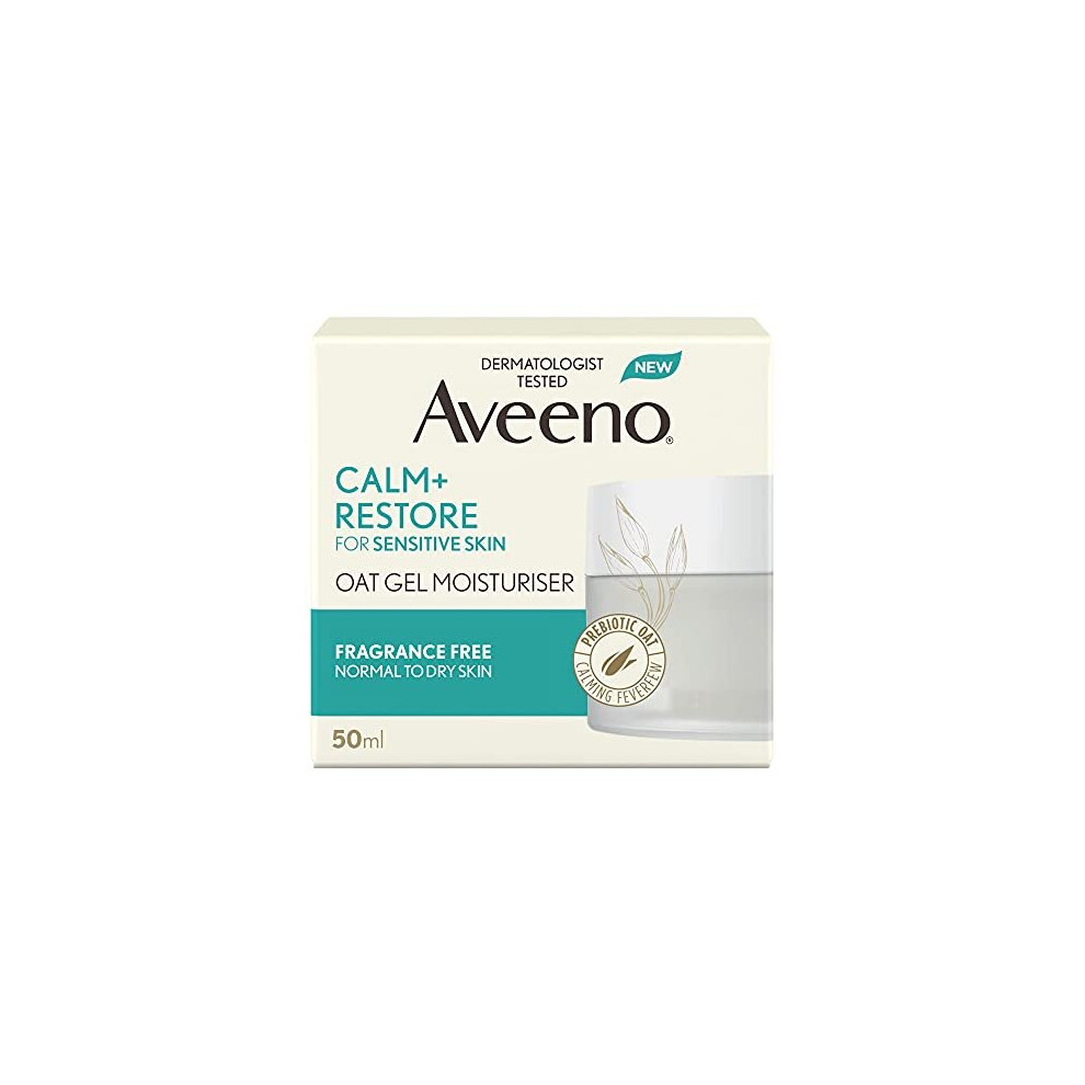 Aveeno Face Calm + Restore Oat Gel Moisturiser 50Ml