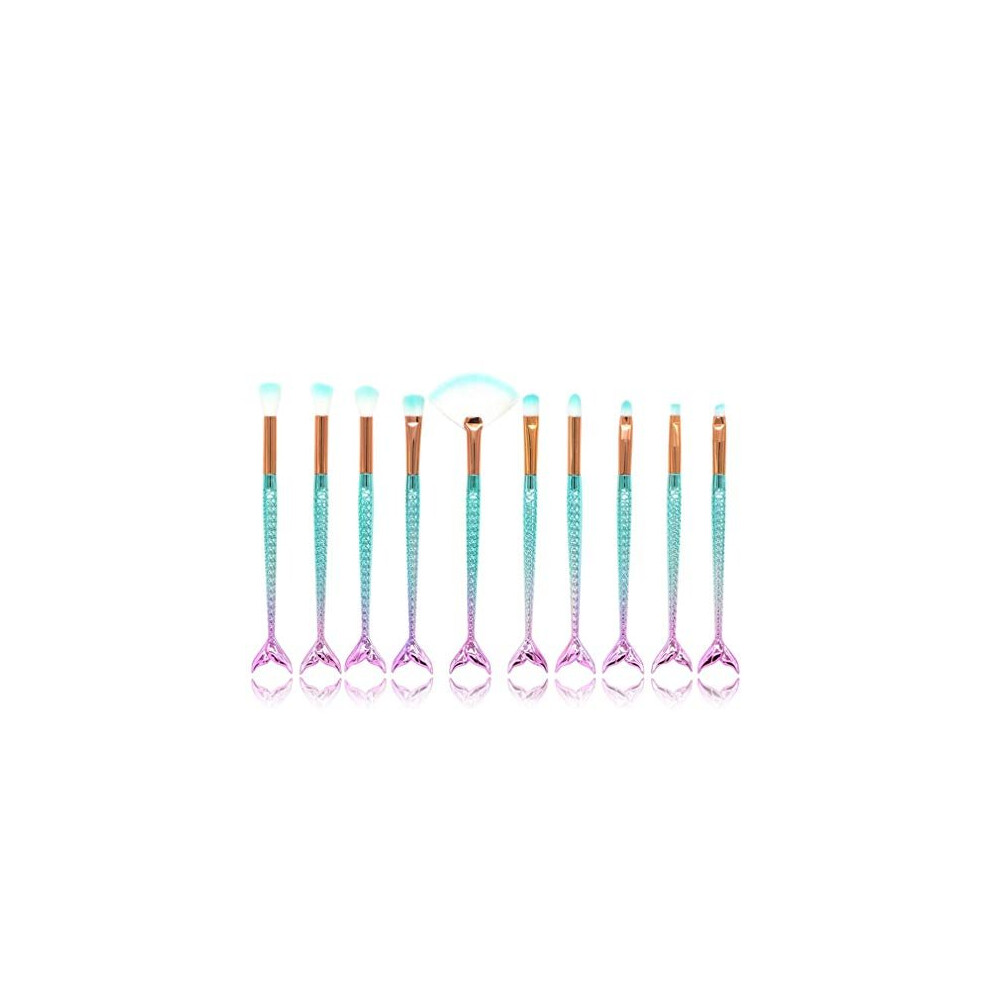 Fulinjoy Makeup Brush Set 10Pcs Eye Makeup Brushes, Eyeshadow Concealer Eyeliner Brow Blending Brush Tool
