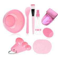 Face Mask Mixing Bowl Set, Lady Facial Care Facemask Mixing Tool Sets include Facial Mask Mixing Bowl Stick Spatula Silicone Cream Mask Brushes.