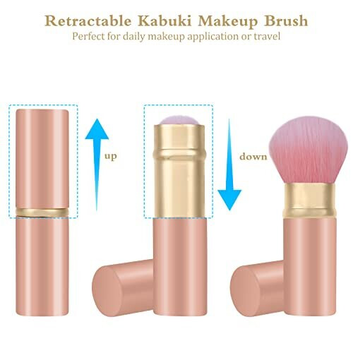Pennello Kabuki Retrattile Falliny per Trucco, Pennello da Viaggio per Viso 1