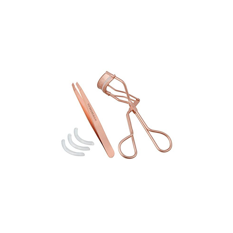 Tweezerman Rose Gold Tweezer and Lash Curler Set