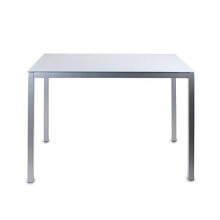 Jooli H Glass Dining Table - Modern Grey Kitchen Table with Metal Legs, 120x70x75 cm, Durable & Non-Slip Feet
