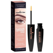 Natural Vine Eyelash and Brow Growth Serum, Irritation Free Formula, Guaranteed Results in 3-4 Weeks for Longer, Thicker, and Fuller Eyelashes
