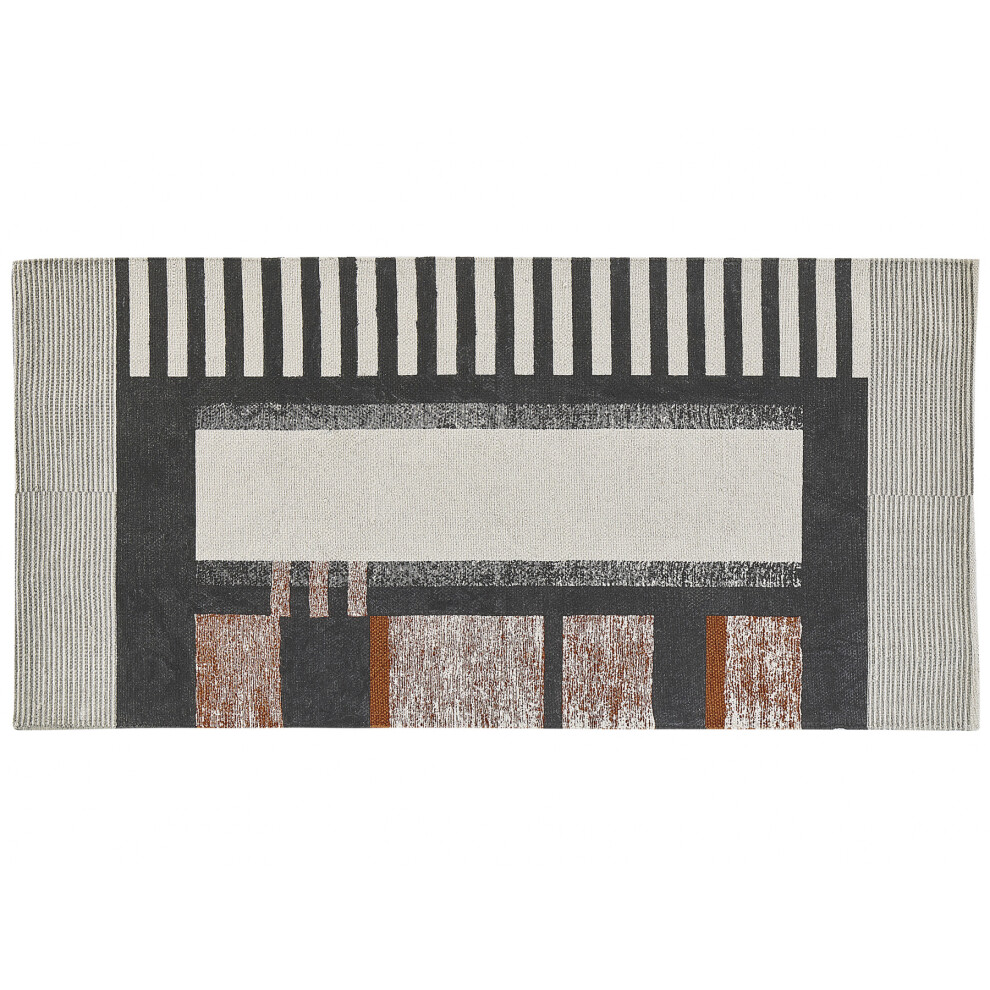 Rectangular Cotton Area Rug 80 x 150 cm Multicolour KAKINADA