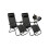 NEO Neo Black Zero Gravity Recliner Garden Sun Lounger x2 3