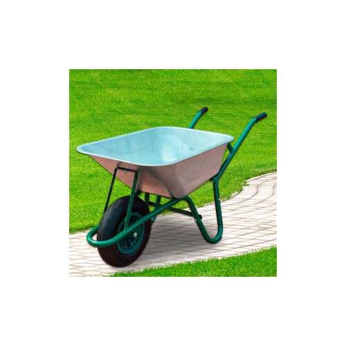 NEO 85L Large Galvanised Wheelbarrow with Pneumatic Tyre 1