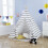 NEO Neo Grey Striped Canvas Kids Indian Tent TeePee 2