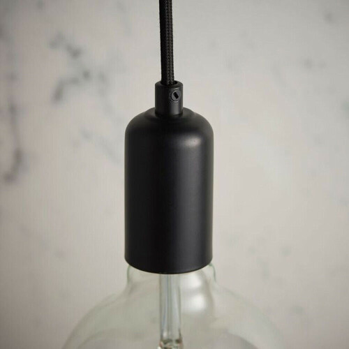Loops Multi Light Ceiling Pendant 6 Bulb Matt Black Industrial Adjustable Hang Hook 2