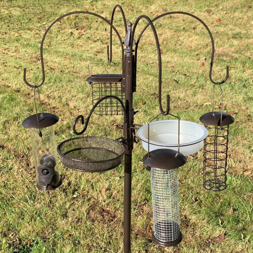 Selections Selections Metal Complete Bird Feeding Station with 4 Feeders 1