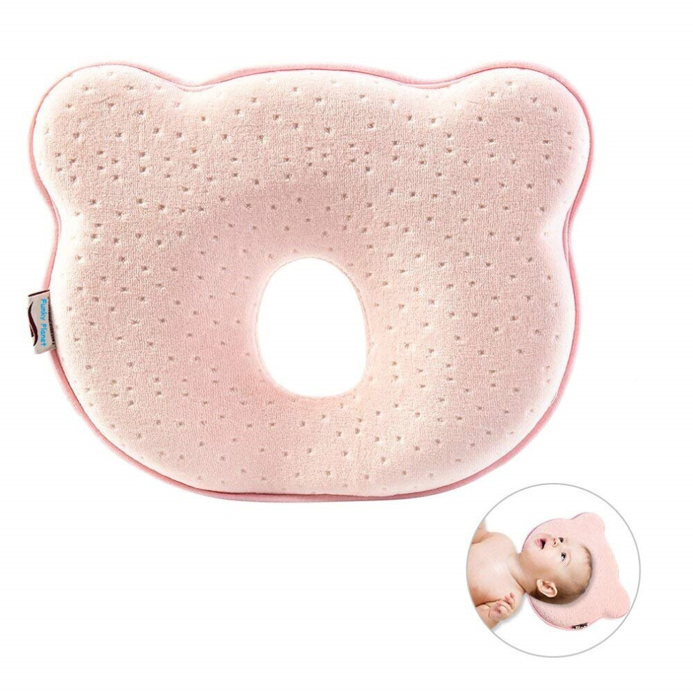 (Pink) Orthopaedic Baby Pillow with highly elastic foam