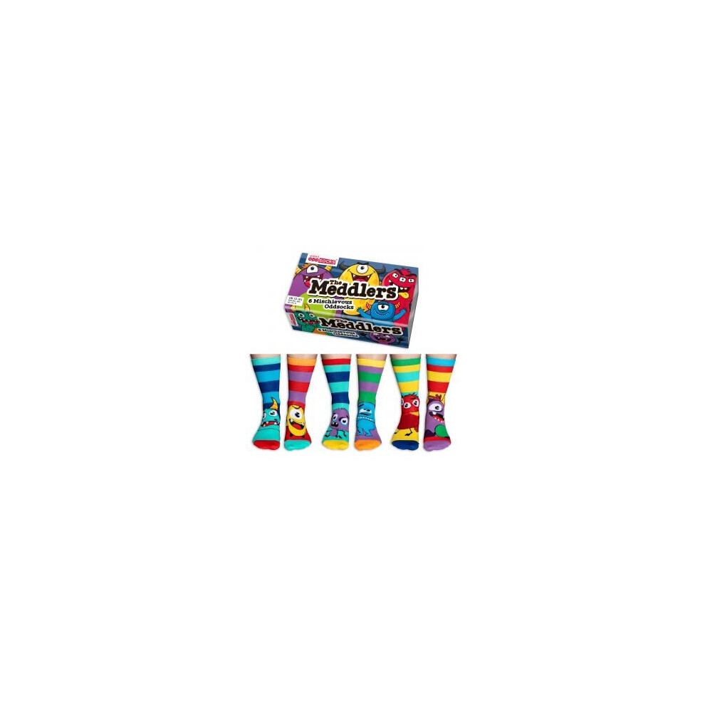 United Oddsocks The Meddlers 6 Oddly Coordinated Kids Socks Uk 12-5.5