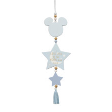 Disney Mickey Mouse Love You To The Moon & Back Hanging Baby Plaque