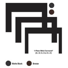 Empire DS2863BL 40 x 28 in. 6 x 3 x 1 cm 3-Sided Metal Surround for Medium Insert, Black