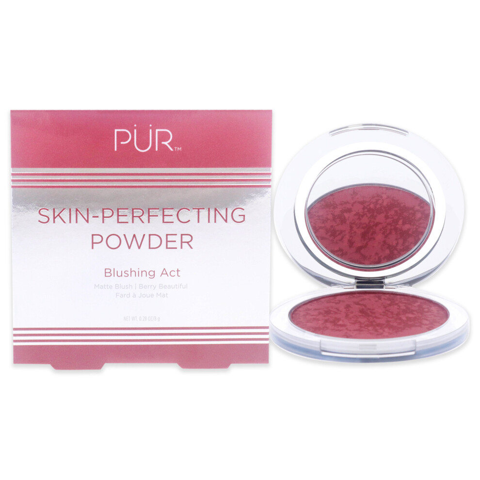 Pur Minerals Blushing Act Skin Perfecting Powder - Berry Beautiful For Women 0.28 Oz Powder
