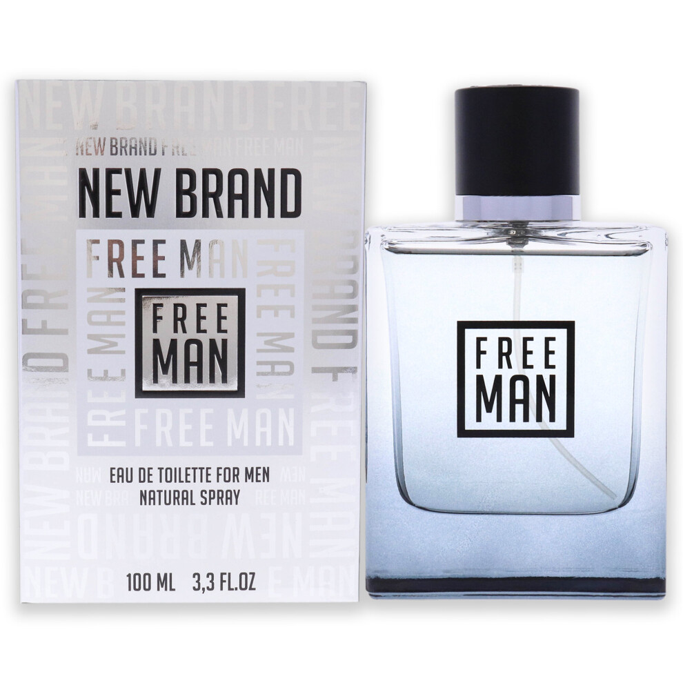 New Brand Free Man for Men 3.3 oz EDT Spray