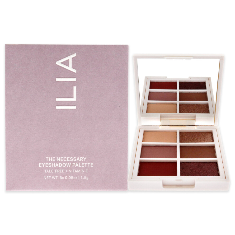 Ilia Beauty Cream Ilia - The Necessary Eyeshadow Palette | Cruelty-Free Vegan Talc-Free Matte Satin + Metallic Highly Pigemented + Blendable Finishes (Cool Nud