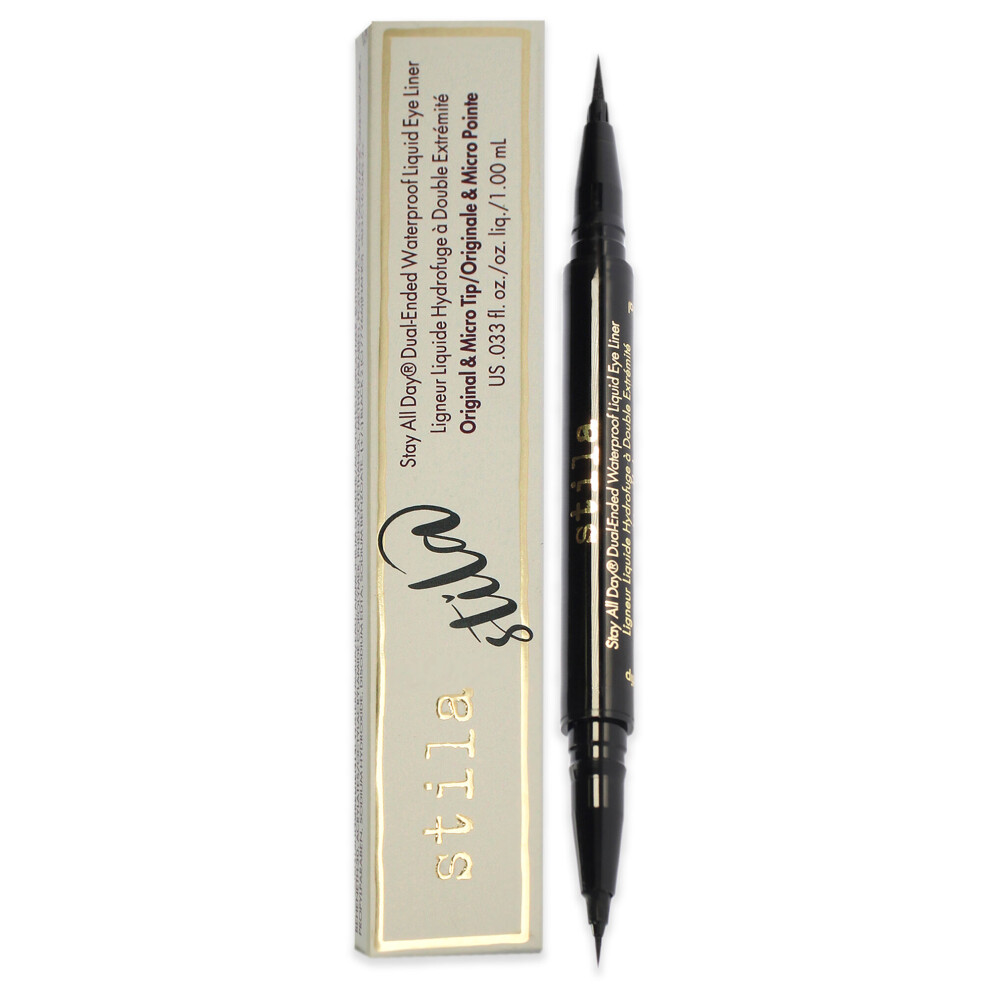 Stila Stay All Day Dual-Ended Waterproof Liquid Eye Liner - Intense Black for Women 0.033 oz Eyeliner