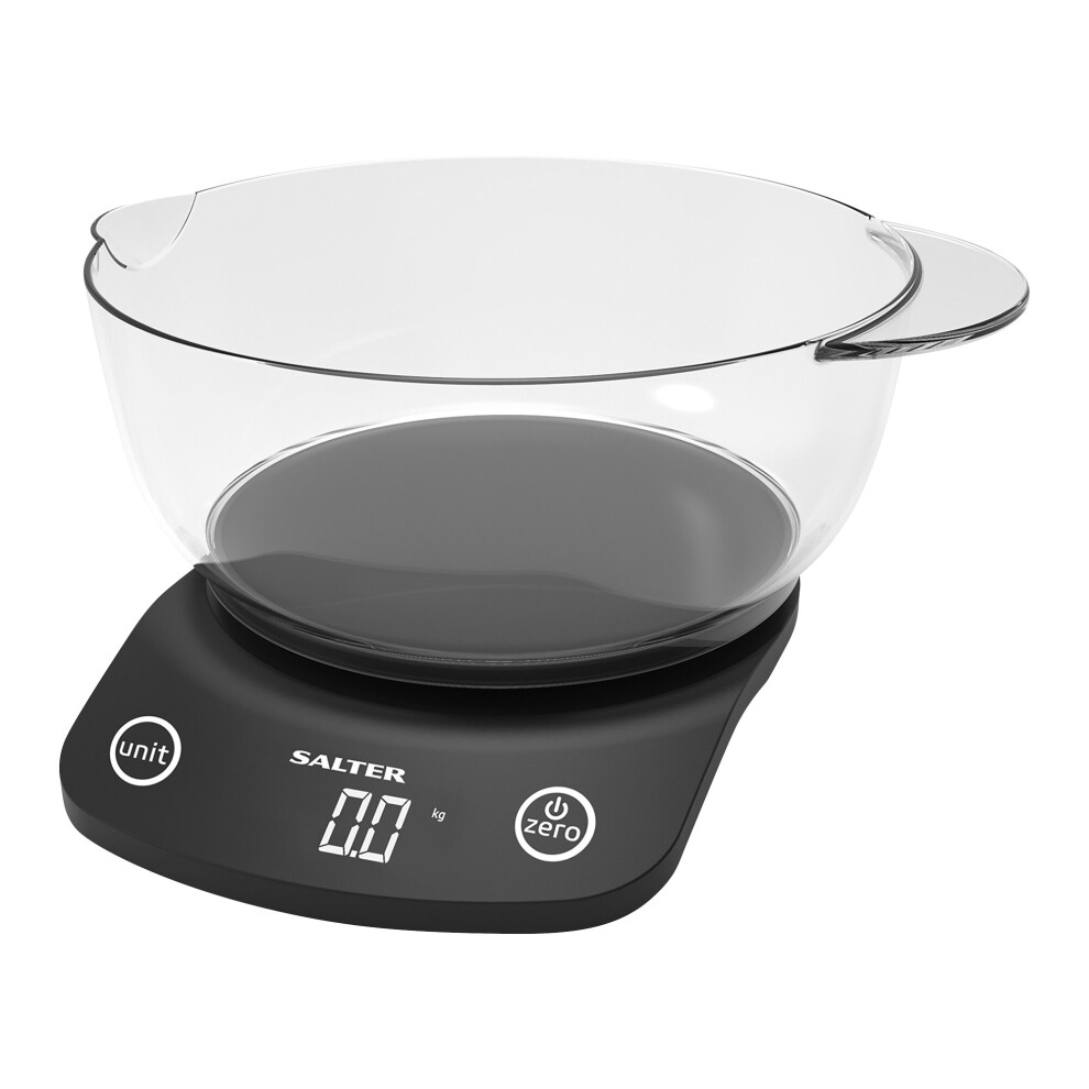 Salter Digital Kitchen Scales 1.8 Litre Pour Mixing Bowl Jug, Perfect for Cooking, Baking, Electronic Food, Liquid Weighing, Easy Read