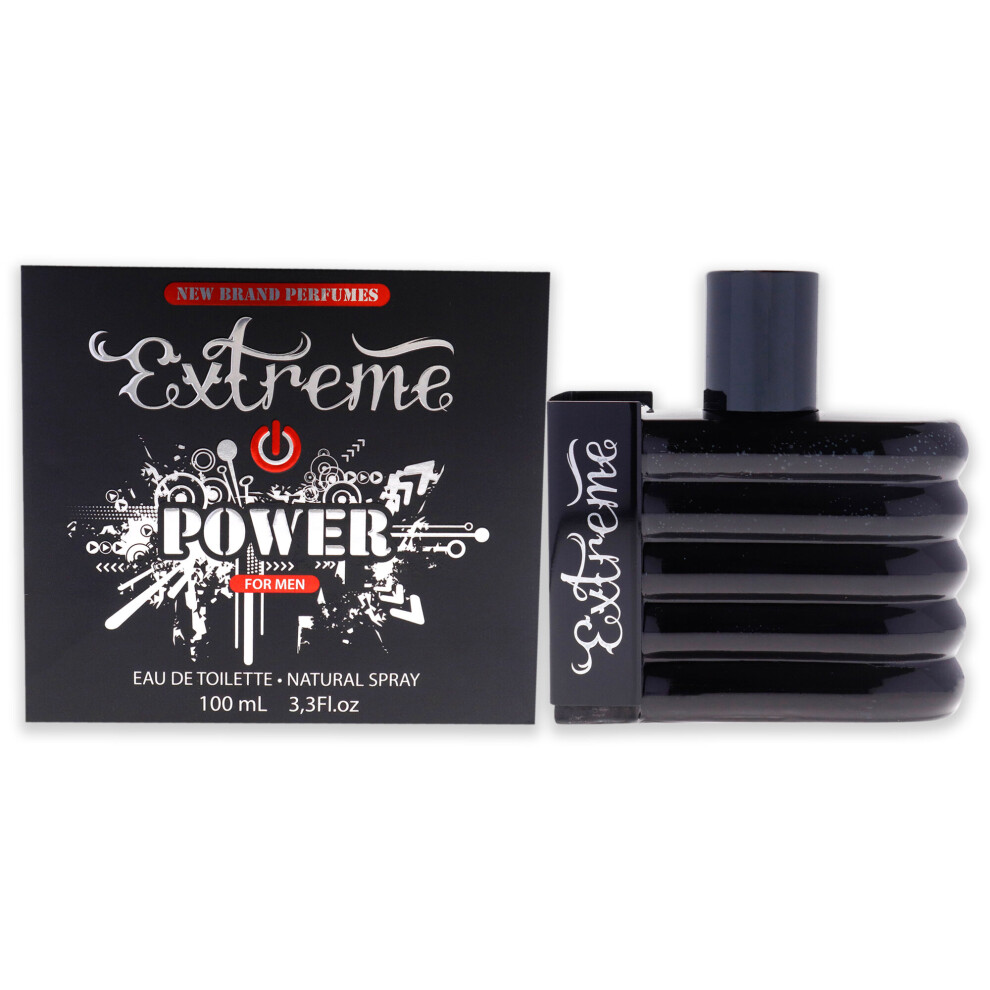 New Brand Extreme Power For Men 3.3 Oz Edt Spray