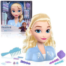 Disney Frozen 2 Elsa Styling Head Dolls Playset with 13 Accessories - Multicolour