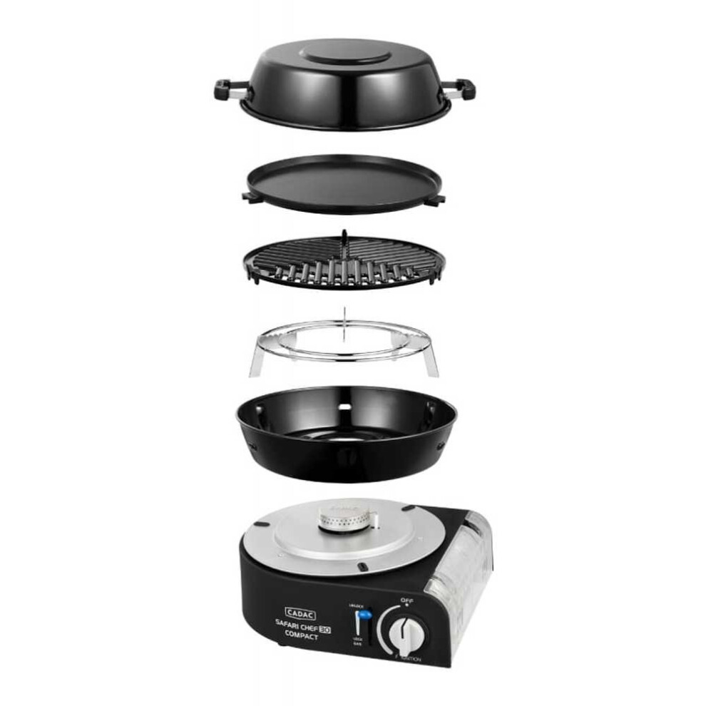 Cadac Safari Chef 30 Compact Gas BBQ Black