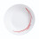 (Red, 6 Soup Bowls) Luminarc 18pc Opal Glass Black Red Dinner Set 1