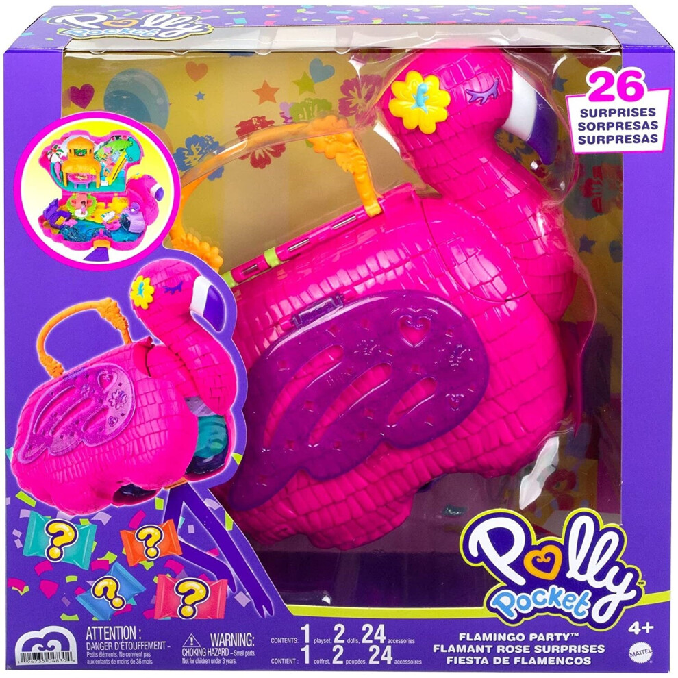 Polly Pocket Flamingo Party Large Compact Playset