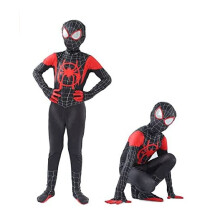 (Miles Morales, Malla, 130-140) Spider-Man Mameluco Gentleman-UK, Máscara Miles Morales, Cosplay, Mono de actuación, Superhéroes, Mallas