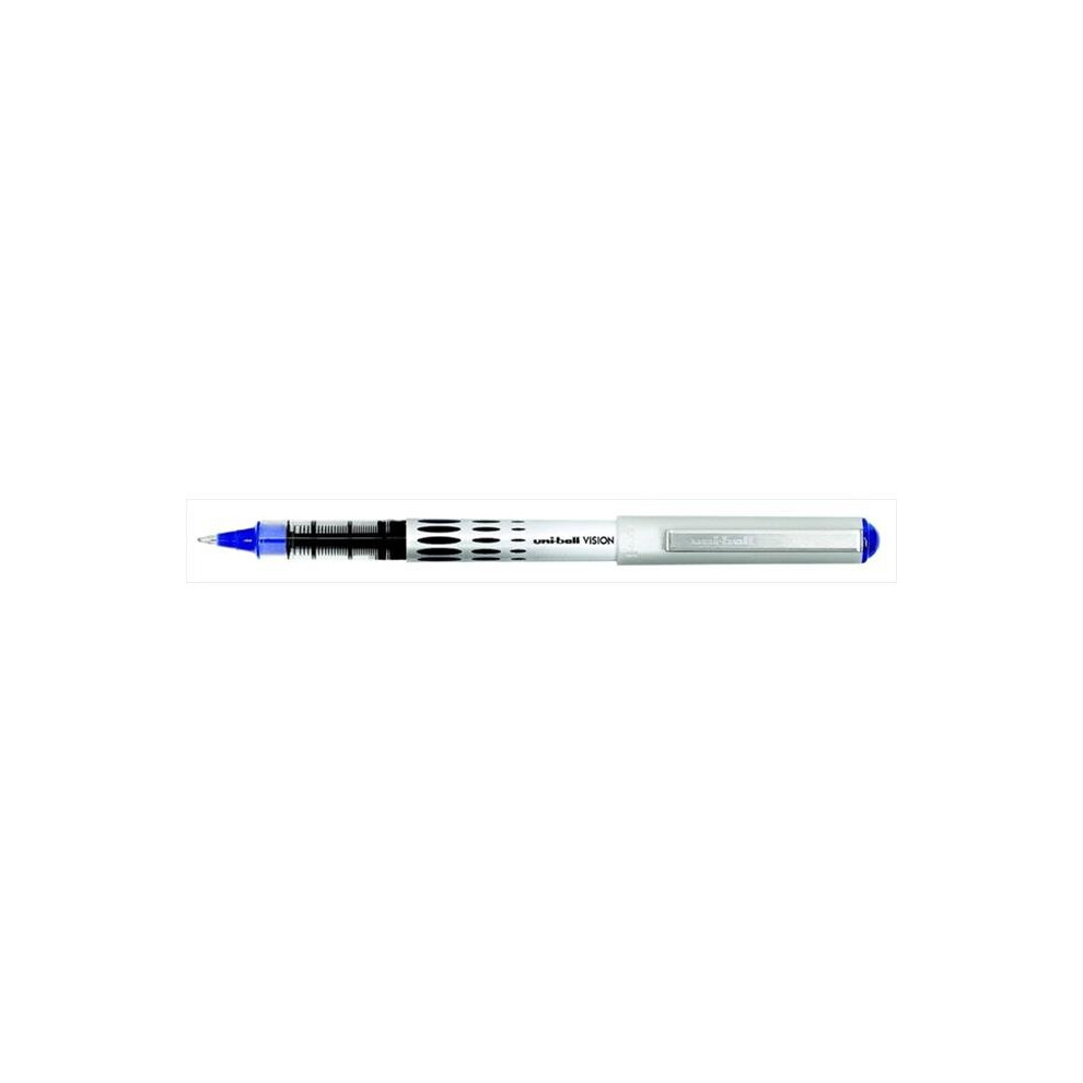 Uni-Ball 002829 Vision Waterproof Rollerball Pen, 0.7 Mm. Fine Tip, Blue