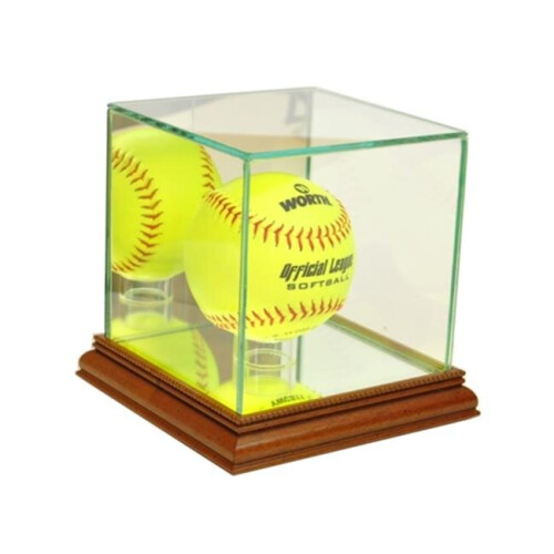 Perfect Cases SFBL-W Softball Display Case, Walnut