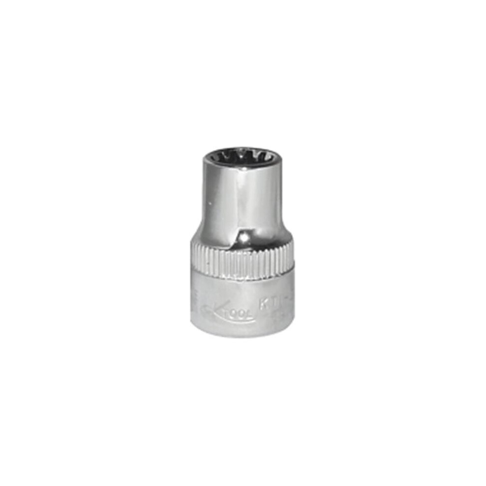 K Tool International Kti-20214 0.37 In. Drive Chrome Spline Socket, 0.43 In. 769622202147