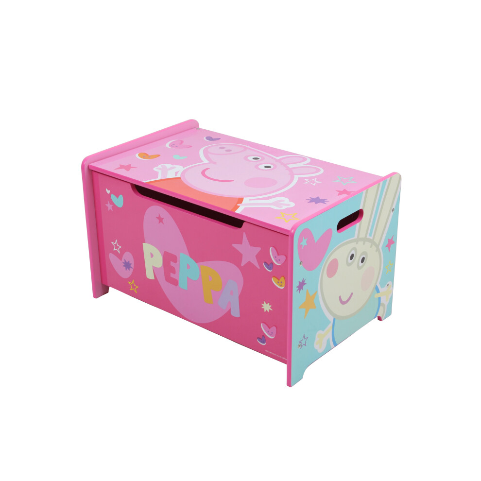 Peppa Pig Deluxe Wooden Toy Box & Bench by Nixy Children
