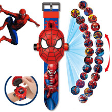 (Spider man) Kids Electronic Projection Watches Digital Childrens Watch 24 Projection 3D Cartoon Watches Spider Man