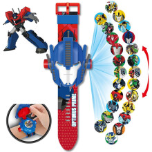 (Optimus Prime) Relojes infantiles electrónicos con proyección digital para niños, 24 proyecciones, 3D Spider-Man