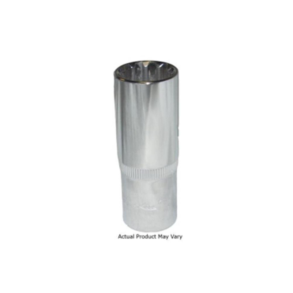 K Tool International Kti-20316 0.37 In. Drive Deep Chrome Spline Socket, 16 Mm 769622203168