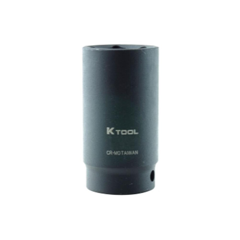 K Tool International KTI-38227 0.5 in. Drive Deep 6 Point Chrome-moly  Impact Socket, 27 mm-image-OPC-P8X8CJZ-NEW