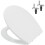 Heavy Duty Toilet Seat Soft Close White Oval Shape Quick Release Fixing Hinges 1
