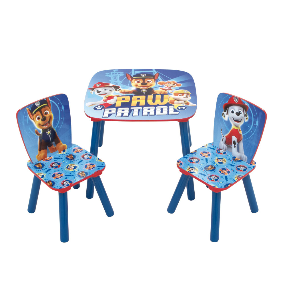 Nick Jnr Paw Patrol Wooden Table & 2 Chairs Set By Nixy Children