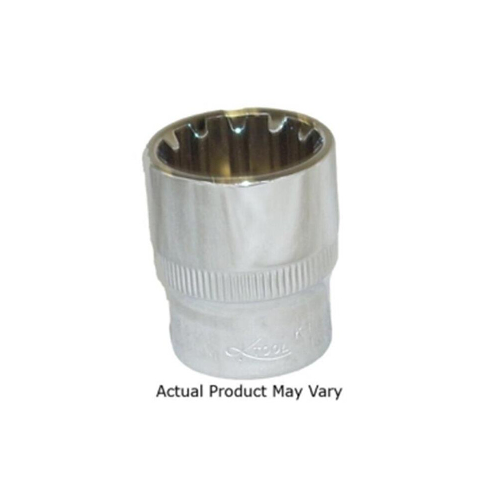K Tool International Kti-20718 0.37 In. Drive Chrome Spline Socket, 18 Mm 769622207180