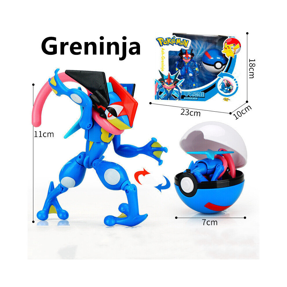 (Greninja ) Pokemon Ball Pokeball Lucario Greninja Solgaleo Lunala Kids Figures Action Toys Collection