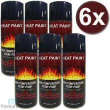 (6 Cans) 400ml High Temperature Stove Paint Heat Resistant Spray For BBQ Burners 600*C