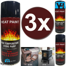(3 Cans) 400ml High Temperature Stove Paint Heat Resistant Spray For BBQ Burners 600*C
