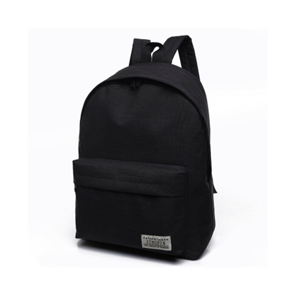 (Black) Men's Vintage Canvas Backpack Rucksack Shoulder Travel