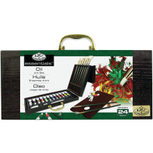 essentials(TM) Wooden Box Art Set-Oil Painting 27pc -OIL2020
