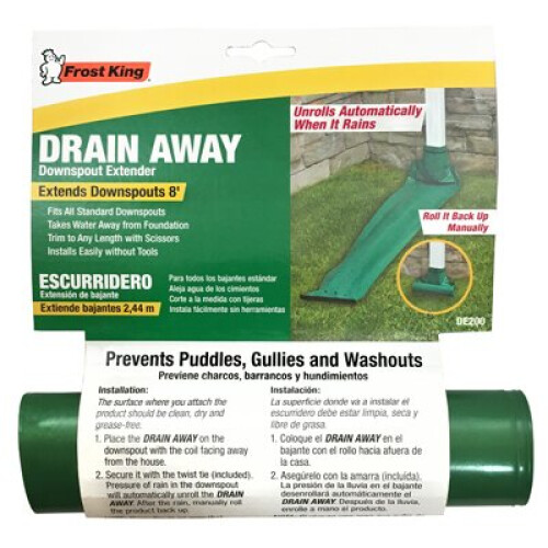 Manual Downspout Extender, Green, 8-Ft.  x 7-In. -DE200