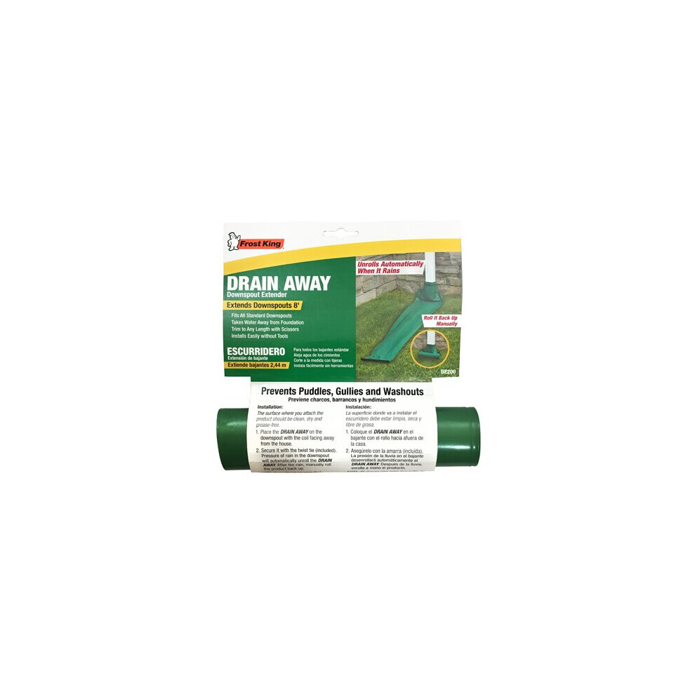 Manual Downspout Extender, Green, 8-Ft.  x 7-In. -DE200