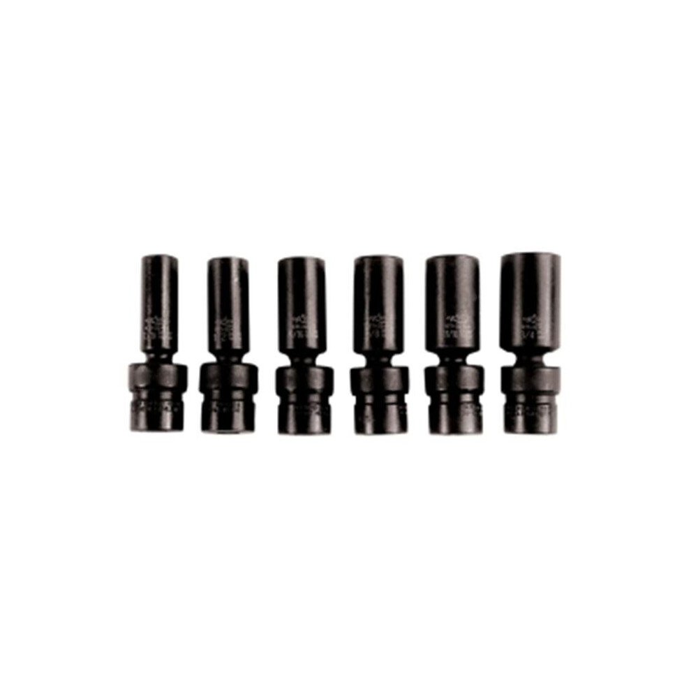 K Tool International Kti-32400 6 Piece 0.37 In. Drive Flex Deep Impact Socket Set 769622324009