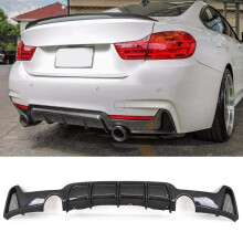 BMW 4 F32 F33 F36 M Performance Style Rear Bumper Diffuser Dual Exhaust Carbon Look