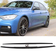 BMW 3 Series F30 F31 M Performance Style Side Skirt Extension Blades Gloss Black