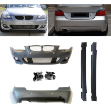 BMW 5 E60 LCI M Sport Look Full Body Kit Front Rear Bumper Side Skirt Fog Lights
